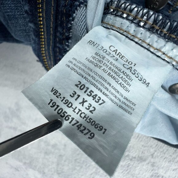 Lee Jeans Straight Leg Extreme Motion Slim Fit Denim Men's Blue Size 31X32 - Picture 5 of 11